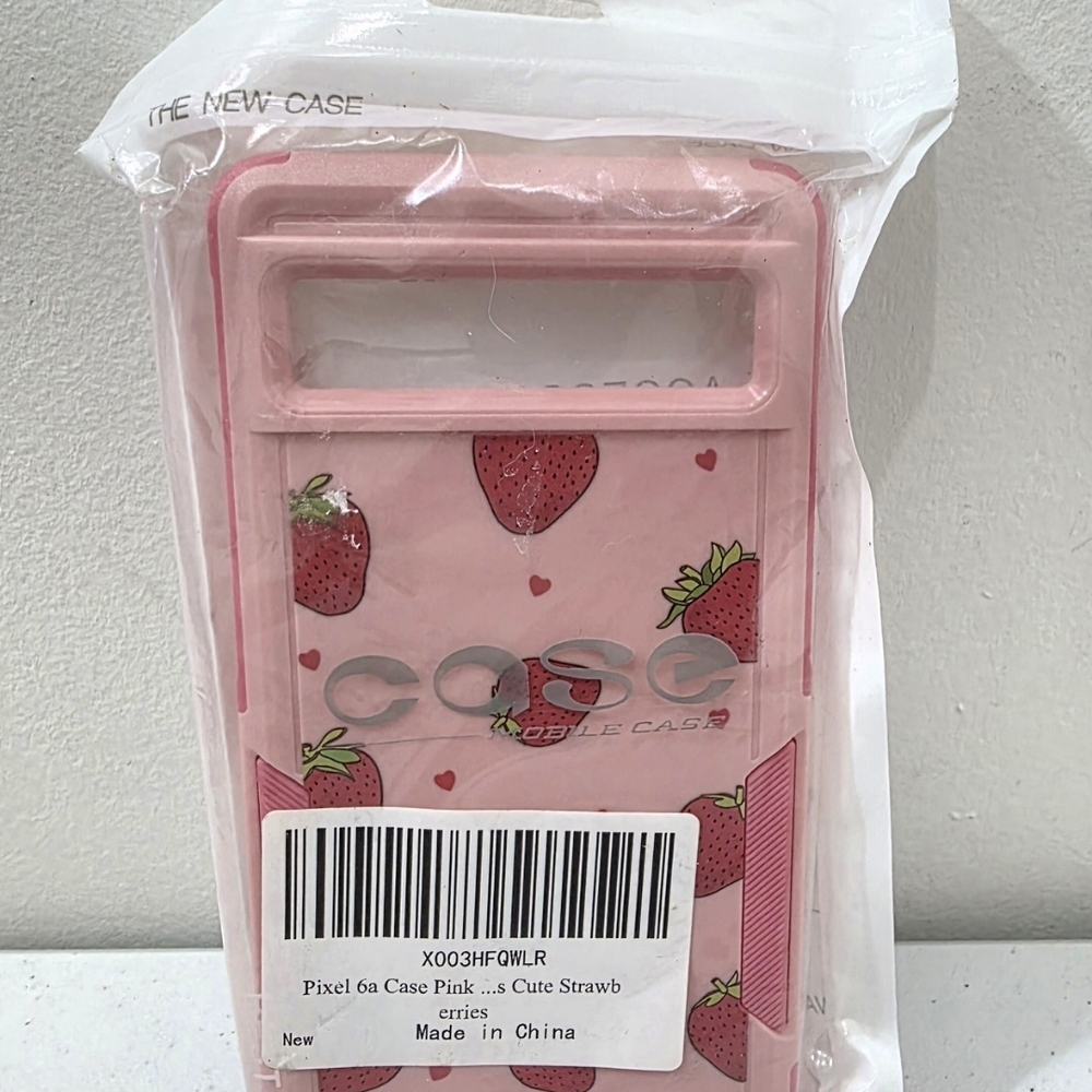 Fashion Phone Case Pixel 6a Case Pink Cute Strawberries Cover